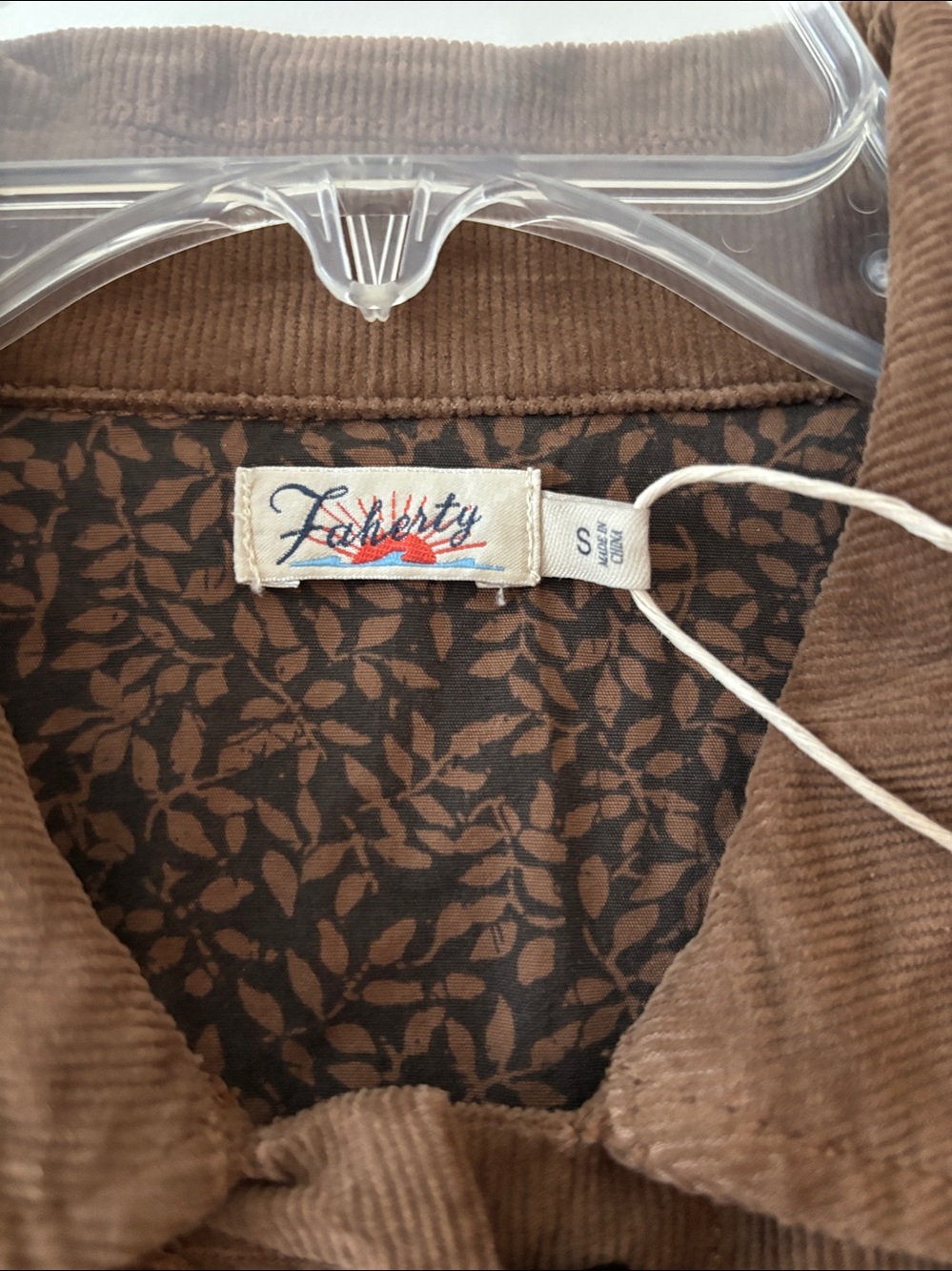 Faherty Brown Corduroy Button-Front Dress - Picture 2 of 4